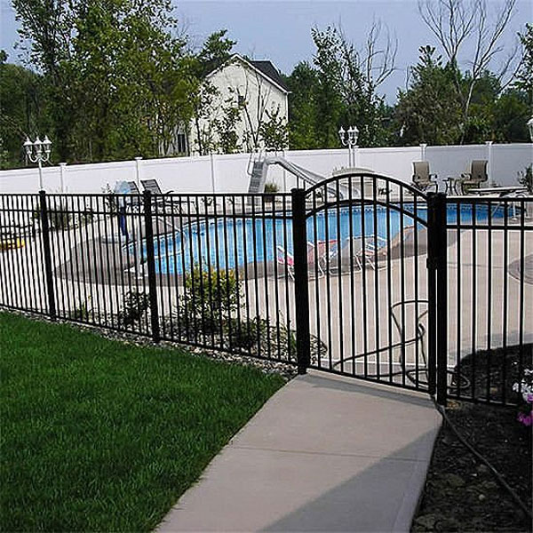 black iron fence
